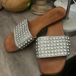 Rhinestone sandal flats